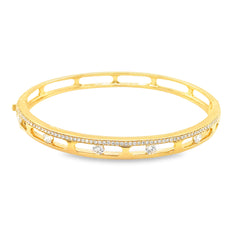Jai's 18K Yellow Gold Diamond Bangle
