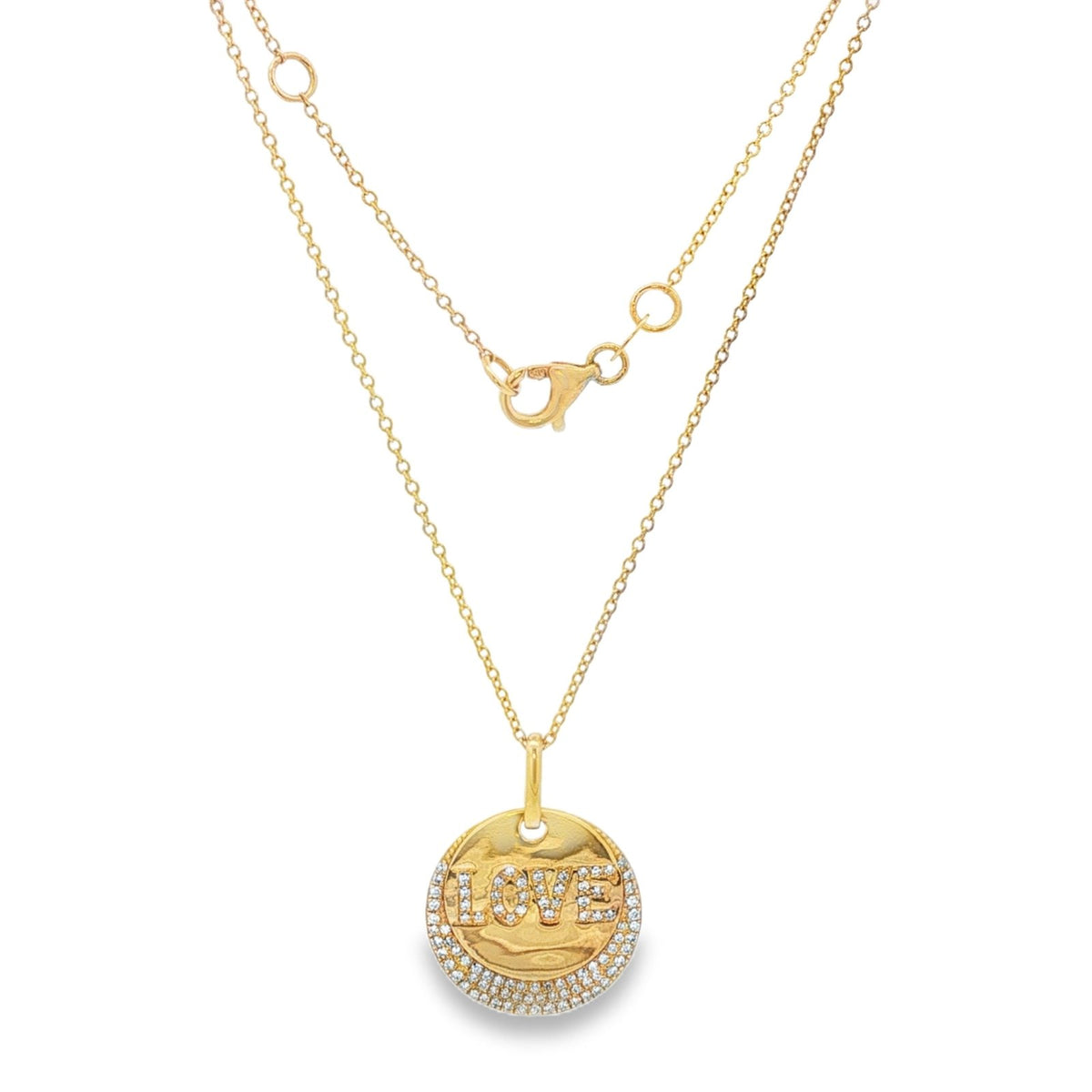 Jai's 14K Yellow Gold Diamond Love Necklace - 18"
