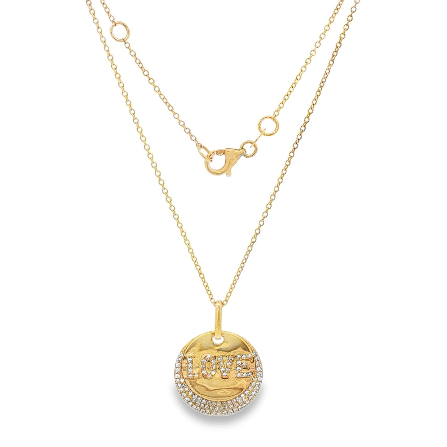 Jai's 14K Yellow Gold Diamond Love Necklace - 18"
