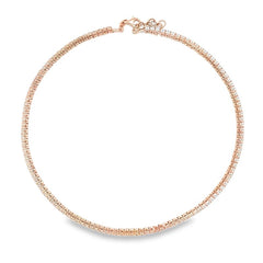 Hans Krieger's 18K Rose Gold Diamond Tennis Choker