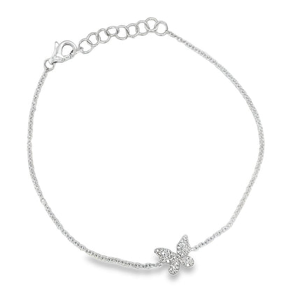 Jai's 14K White Gold Diamond Butterfly Bracelet
