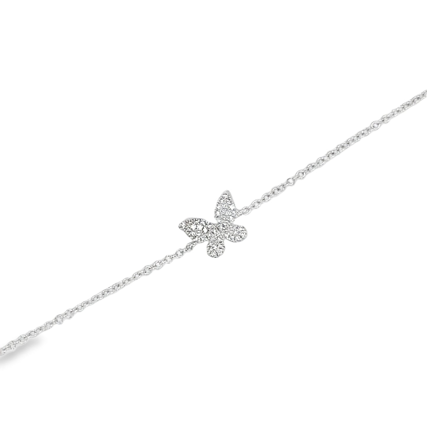 Jai's 14K White Gold Diamond Butterfly Bracelet