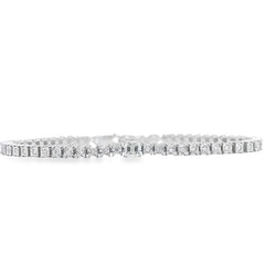 Jai's 14K White Gold 1-carat Princess-cut Diamond Tennis Bracelet
