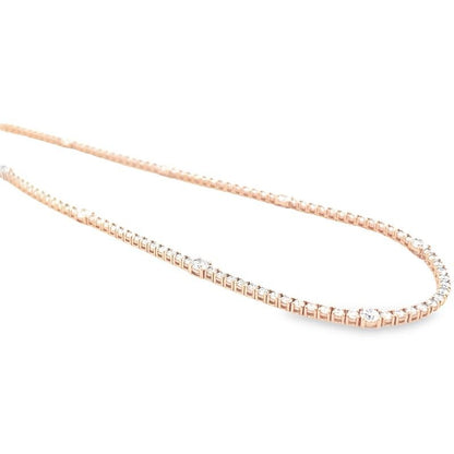 Hans Krieger's 18K Rose Gold Diamond Tennis Necklace