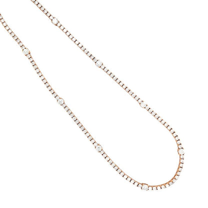 Hans Krieger's 18K Rose Gold Diamond Tennis Necklace