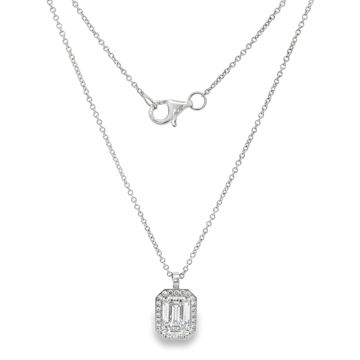 Hans Krieger's 18K White Gold Emerald-cut Diamond Necklace