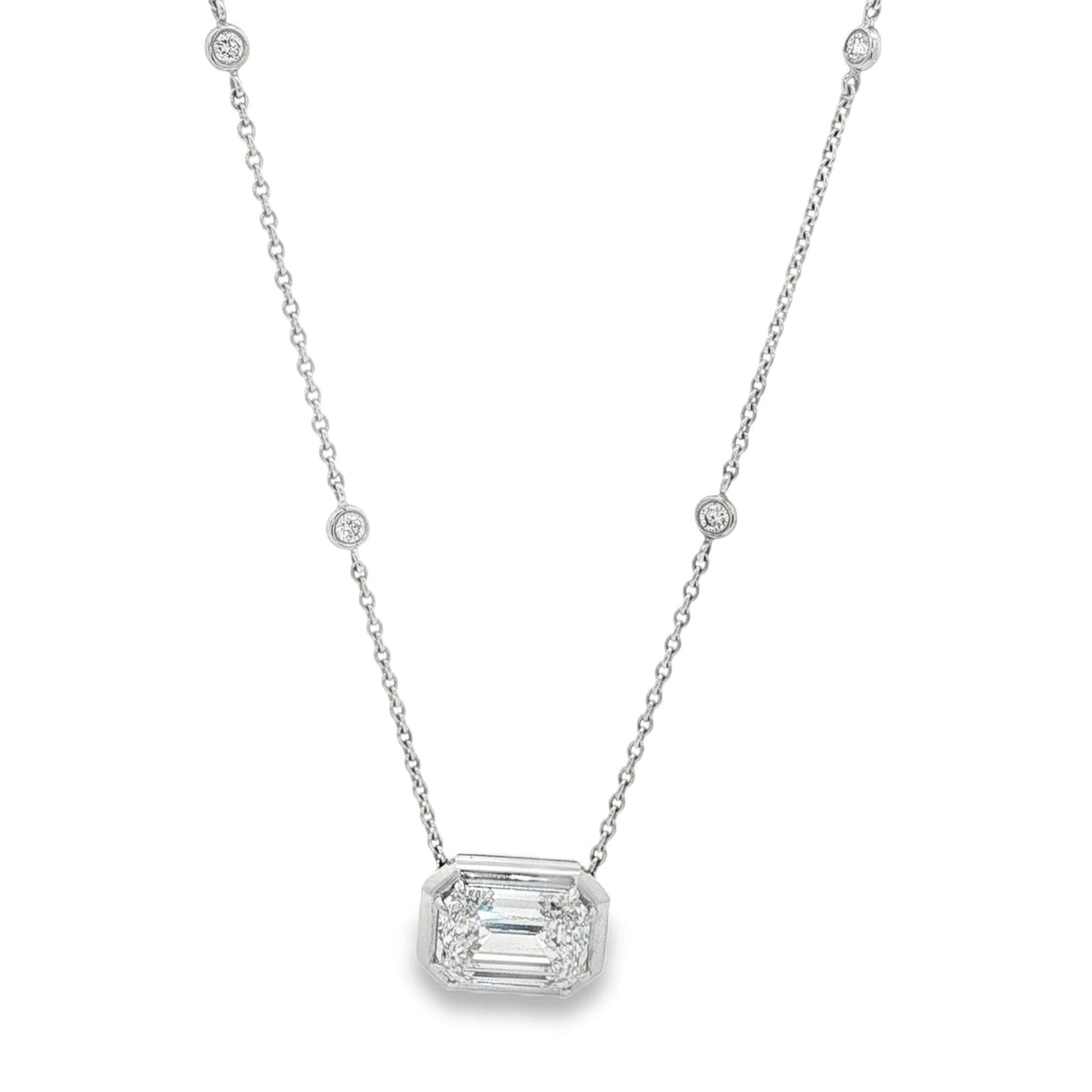 Hans Krieger's 18K White Gold Emerald-cut Diamond Necklace