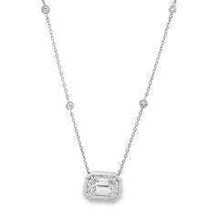 Hans Krieger's 18K White Gold Emerald-cut Diamond Necklace