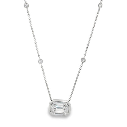 Hans Krieger's 18K White Gold Emerald-cut Diamond Necklace