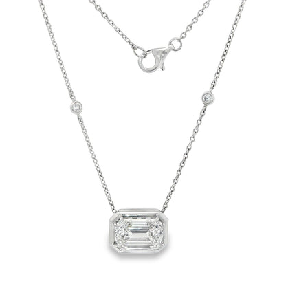 Hans Krieger's 18K White Gold Emerald-cut Diamond Necklace