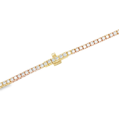 Hans Krieger's 18K Rose Gold 2-carat Diamond Tennis Necklace - 15.5"