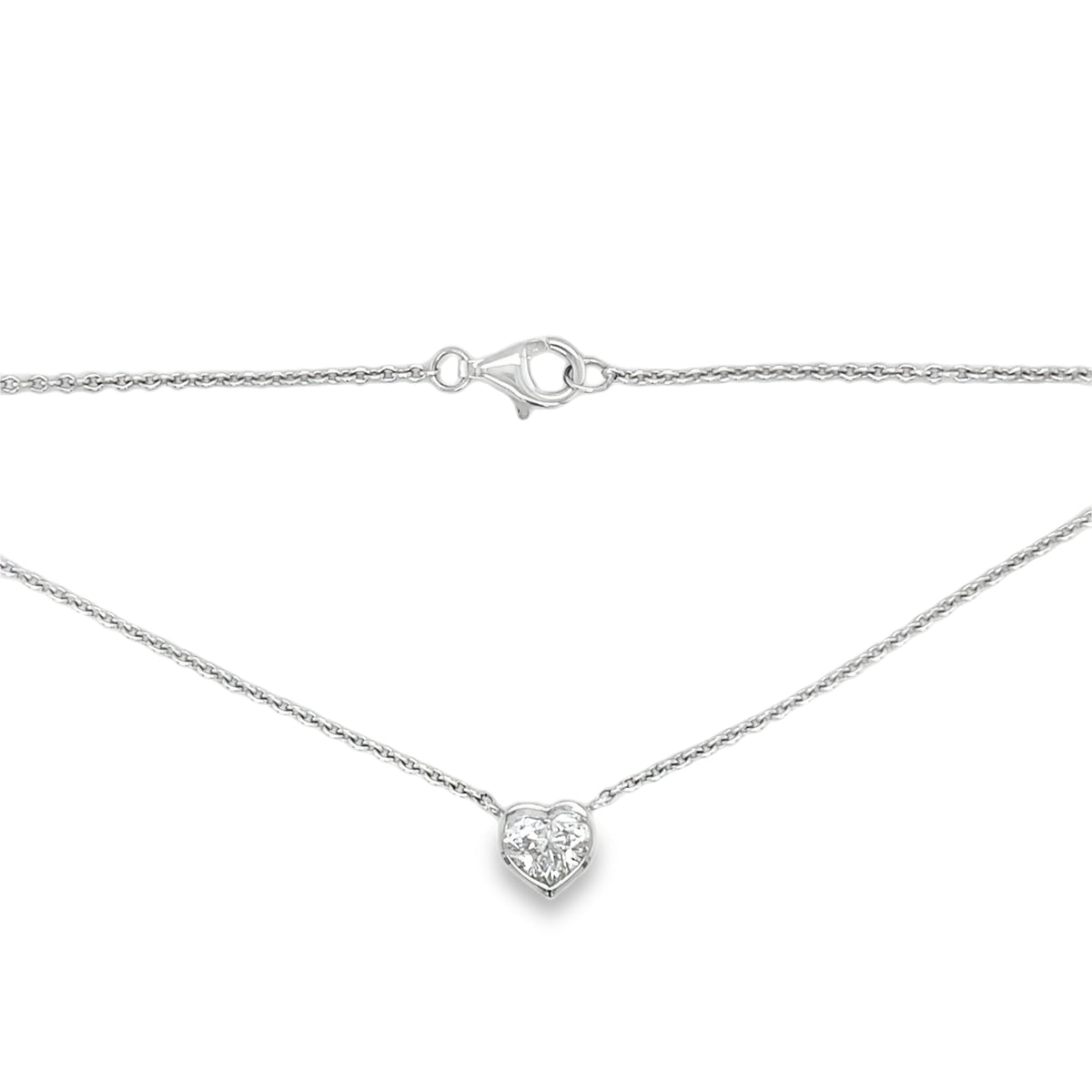 Hans Krieger's 18K White Gold 0.7-carat Heart-cut Solitaire Diamond Necklace