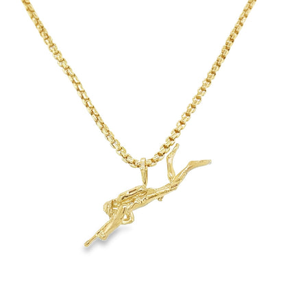 Jai's 14K Yellow Gold Scuba Diver Pendant