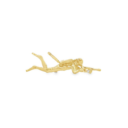 Jai's 14K Yellow Gold Scuba Diver Pendant