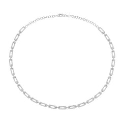 Jai's 14K White Gold Pave Diamond Link Necklace