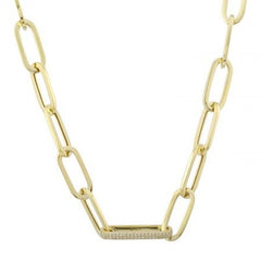 Jai's 14K Yellow Gold Diamond Paperclip Chain
