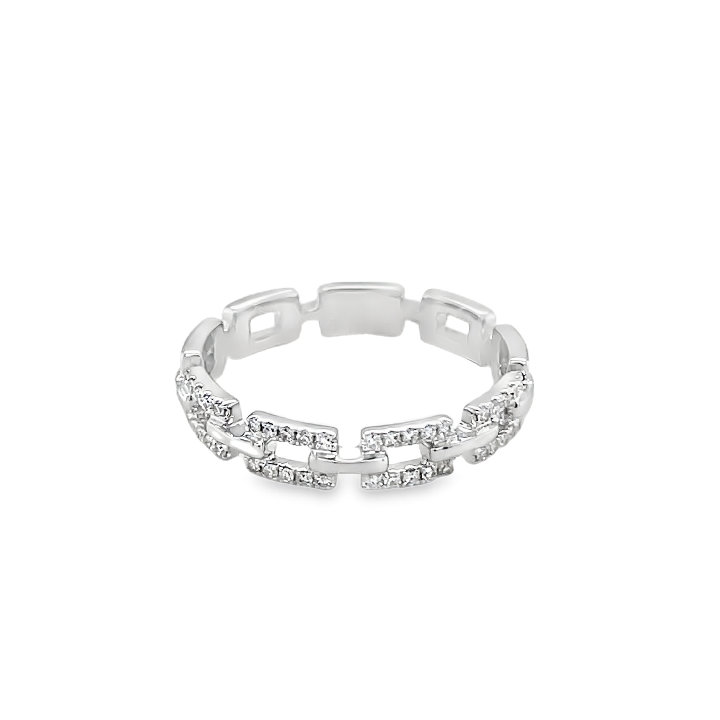 Jai's 14K White Gold Diamond Link Ring