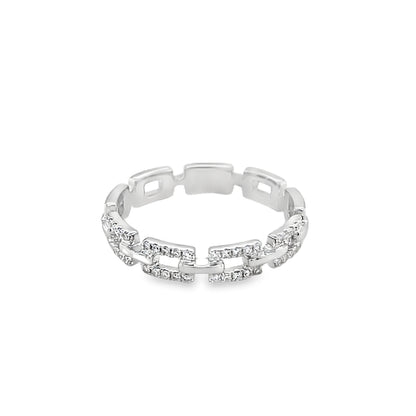 Jai's 14K White Gold Diamond Link Ring