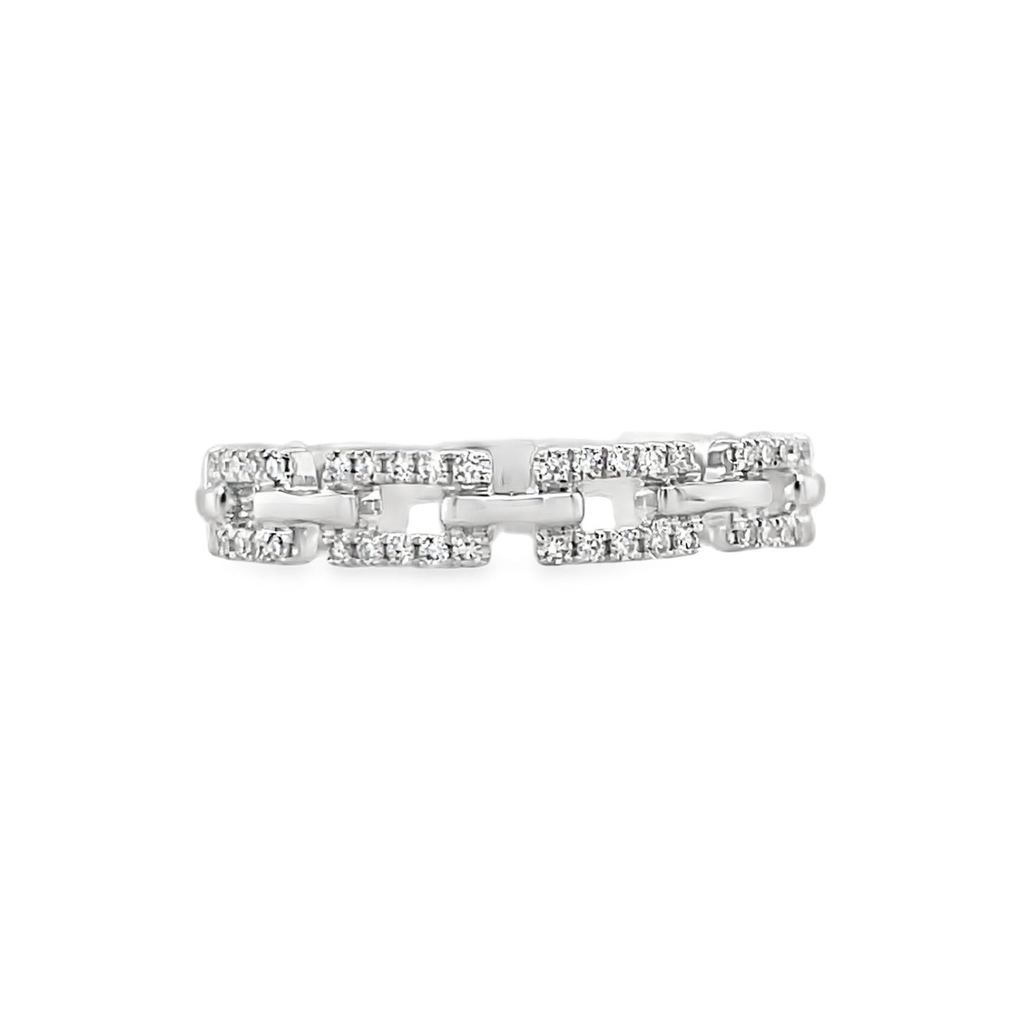 Jai's 14K White Gold Diamond Link Ring