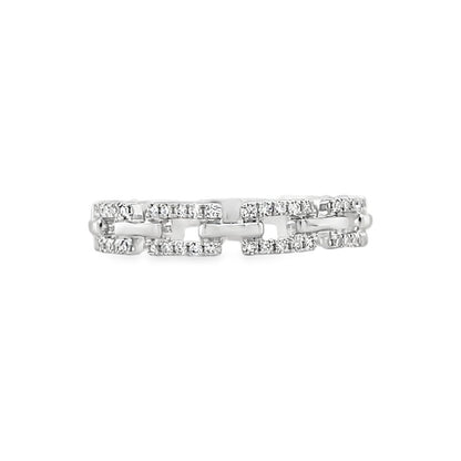 Jai's 14K White Gold Diamond Link Ring