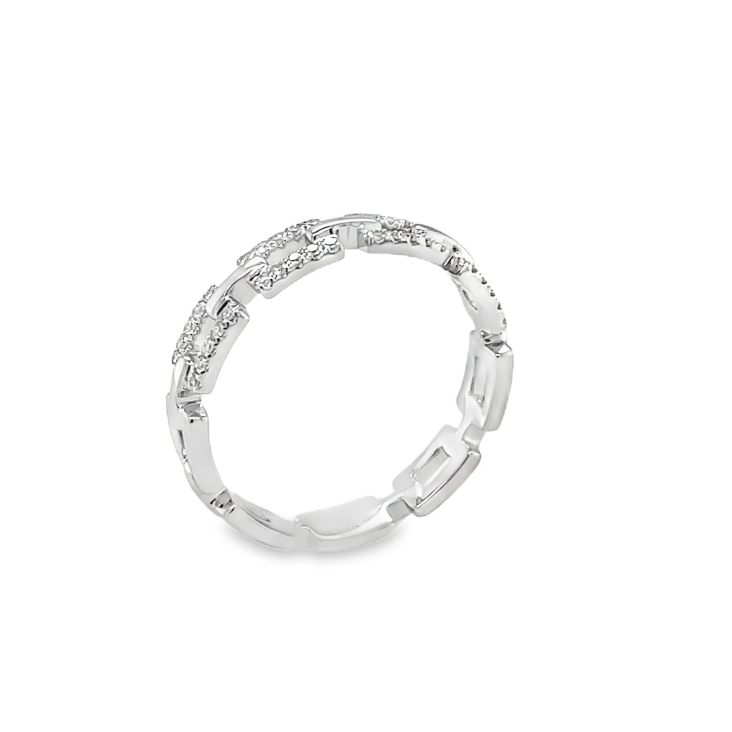 Jai's 14K White Gold Diamond Link Ring