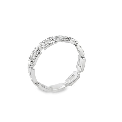 Jai's 14K White Gold Diamond Link Ring