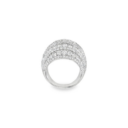 Jai's 18K White Gold Domed Pave Diamond Ring