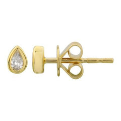 Jai's 14K Yellow Gold Pear-cut Solitaire Diamond Studs