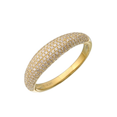 Jai's 14K Yellow Gold Diamond Pave Dome Ring