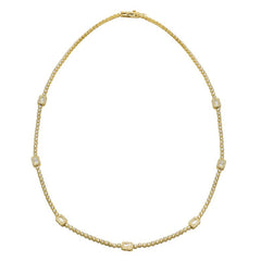 Jai's 14K Yellow Gold 3-carat Diamond Studded Tennis Necklace