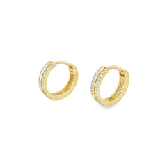 Jai's 14K Yellow Gold Sparkling Huggies