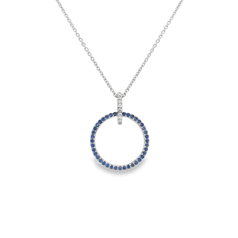 Hans Krieger's 18K White Gold Sapphire & Diamond Necklace