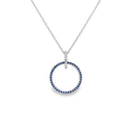 Hans Krieger's 18K White Gold Sapphire & Diamond Necklace
