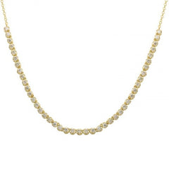 Jai's 14K Yellow Gold Semi-pave 0.8-carat Diamond Tennis Necklace
