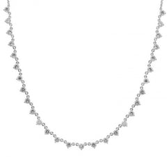 Jai's 14K White Gold Semi-pave 2-carat Diamond Tennis Necklace