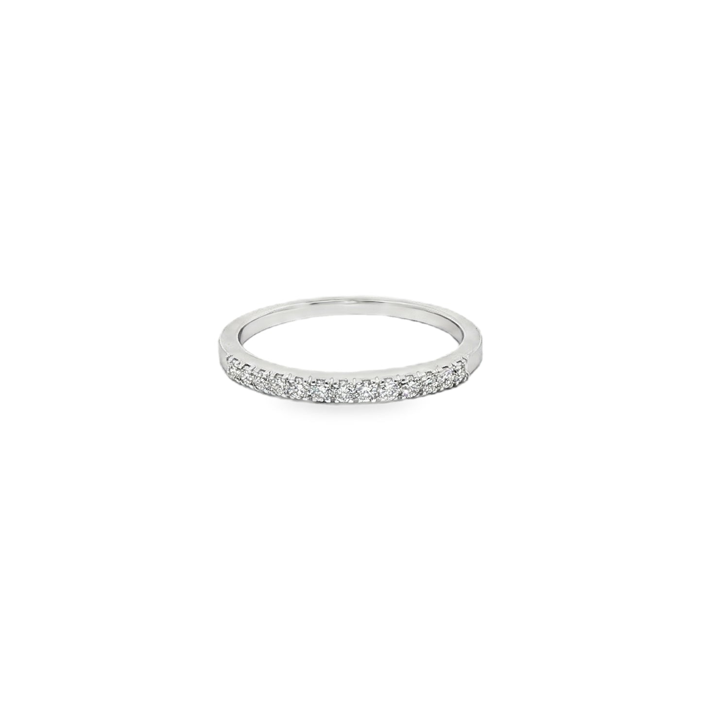 Jai's 14K White Gold 0.2-carat Diamond Semi-pave Ring
