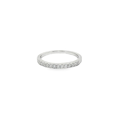 Jai's 14K White Gold 0.2-carat Diamond Semi-pave Ring