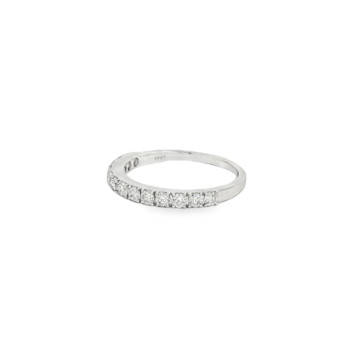 Jai's 14K White Gold 0.5-carat Diamond Semi-pave Ring