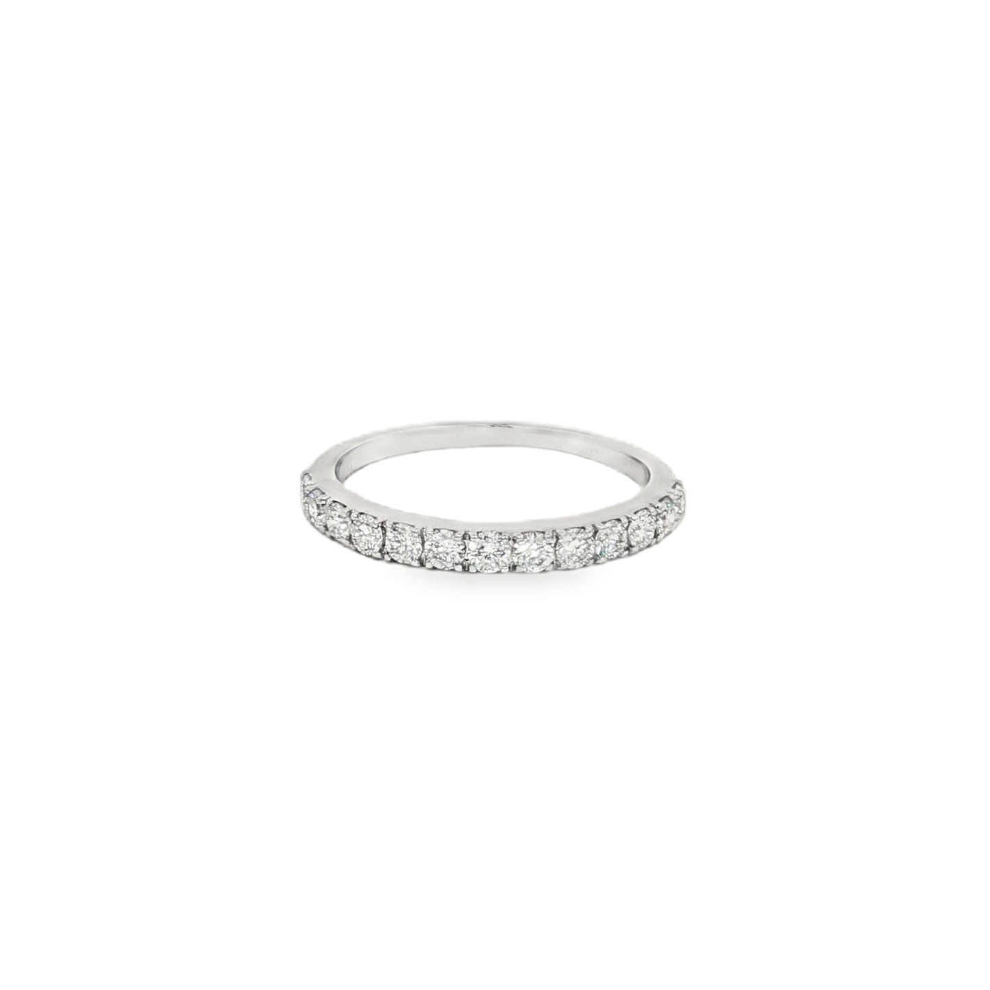 Jai's 14K White Gold 0.5-carat Diamond Semi-pave Ring