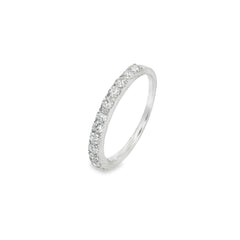 Jai's 14K White Gold Half-way Eternity Diamond Ring