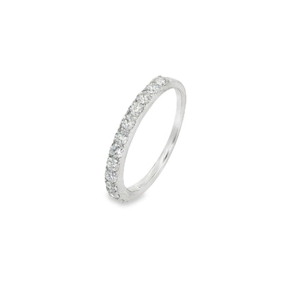 Jai's 14K White Gold Half-way Eternity Diamond Ring