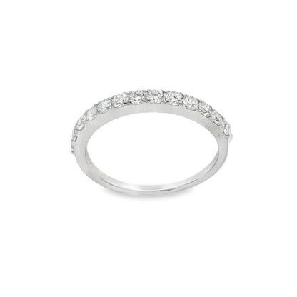 Jai's 14K White Gold Half-way Eternity Diamond Ring