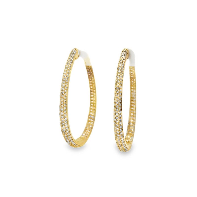 Jai's 14K Yellow Gold Diamond Inside-out Hoops