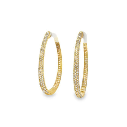 Jai's 14K Yellow Gold Diamond Inside-out Hoops
