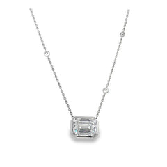 Hans Krieger's 18K White Gold Emerald-cut Diamond Necklace