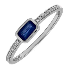 Jai's 14K White Gold Sapphire & Diamond Ring