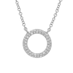 Jai's 14K Yellow Gold Diamond Circular Charm Necklace