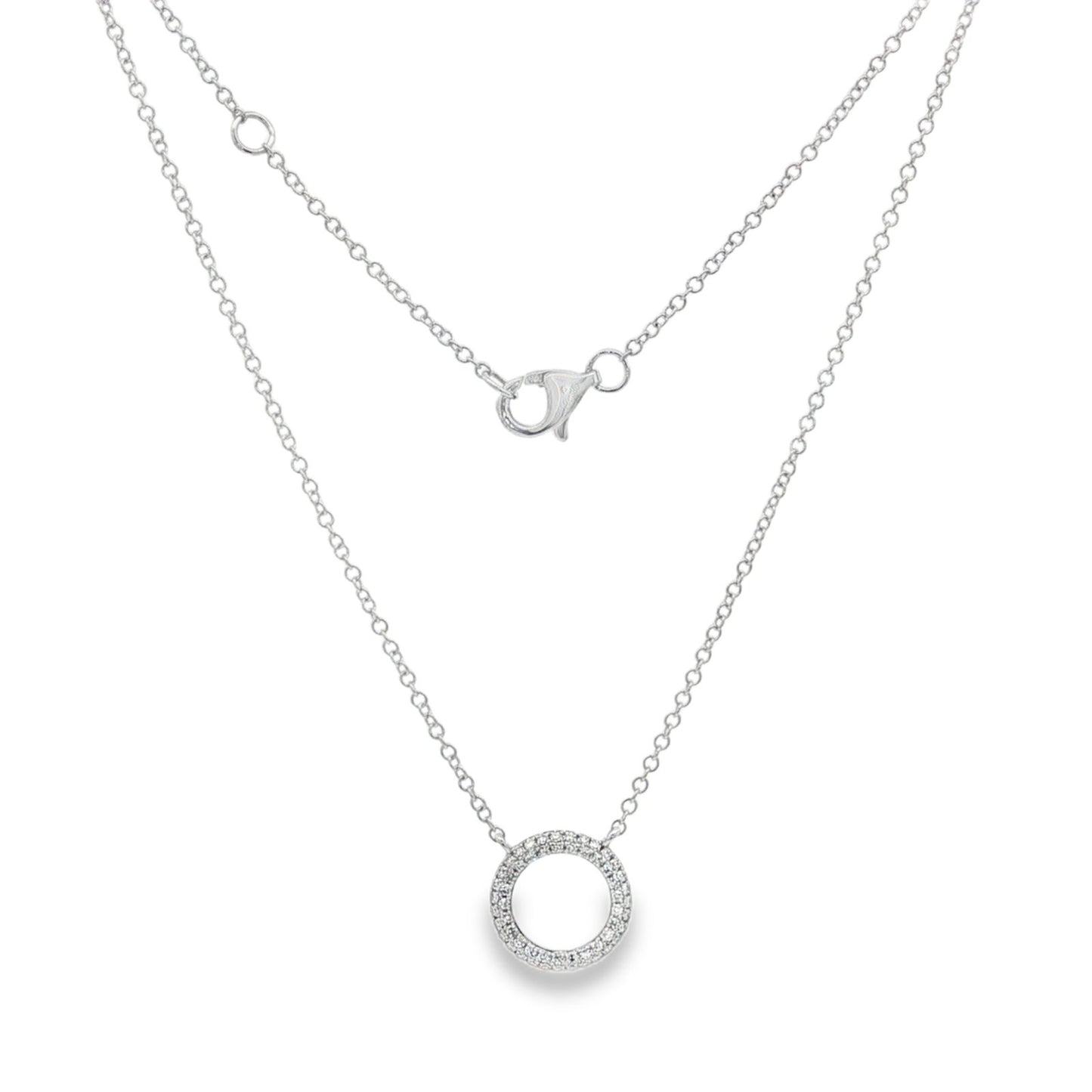 Jai's 14K Yellow Gold Diamond Circular Charm Necklace