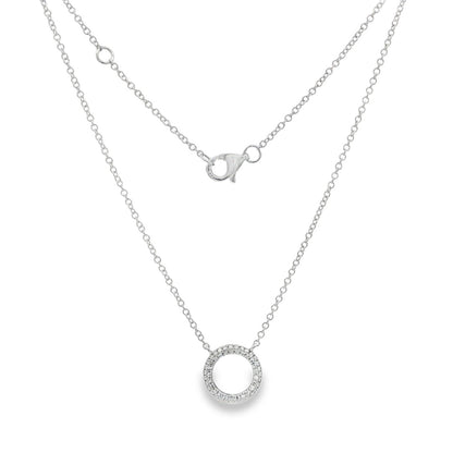 Jai's 14K Yellow Gold Diamond Circular Charm Necklace