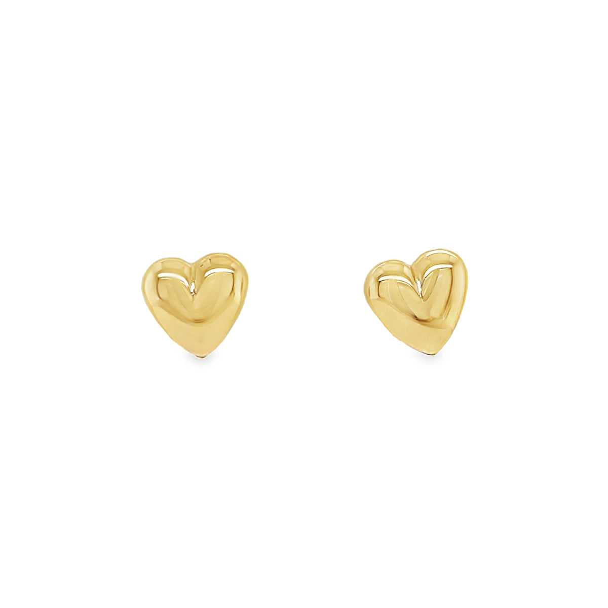 Jai's 14K Yellow Gold Puffed Heart Studs